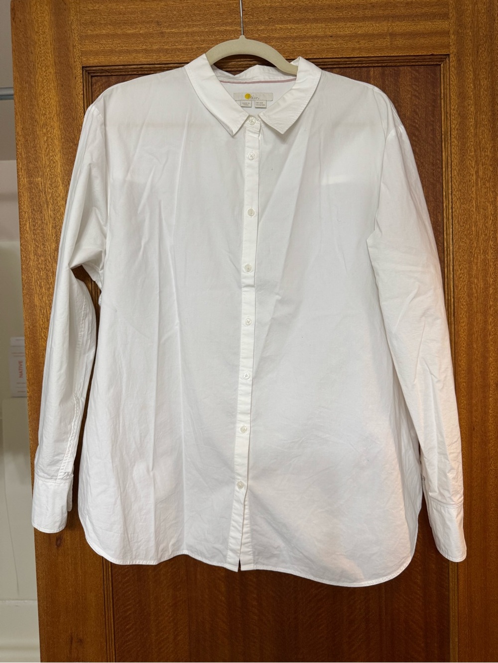 Boden White Cotton Blouse - size 16/18R